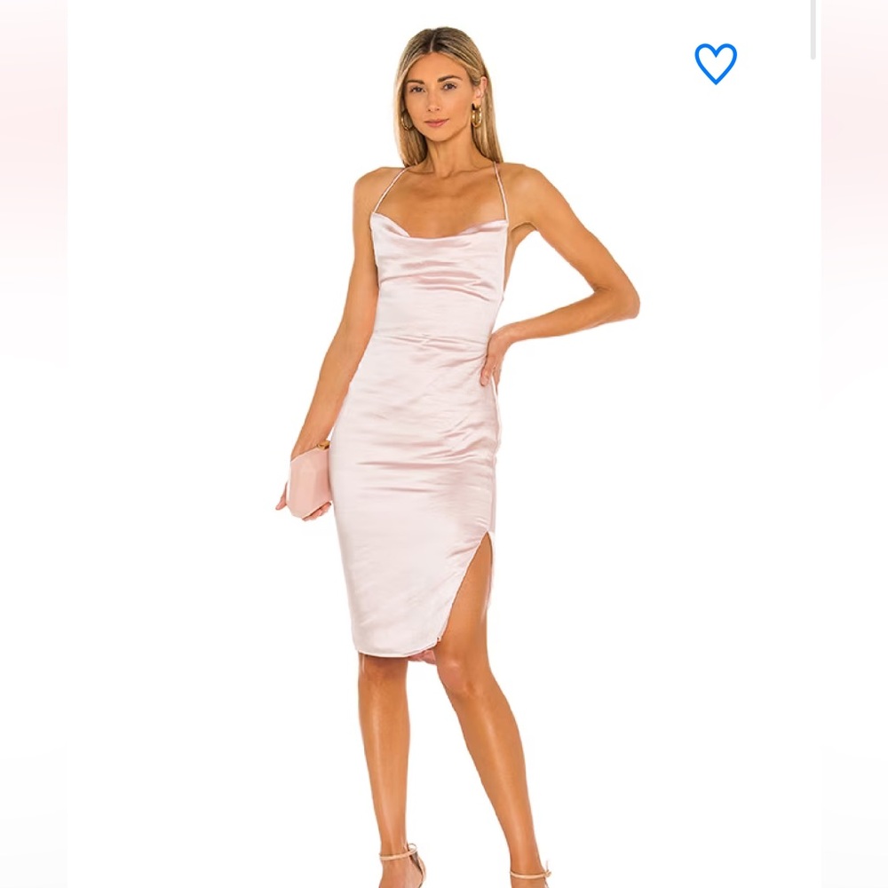 Superdown Billie Drape Midi Dress Blush XS